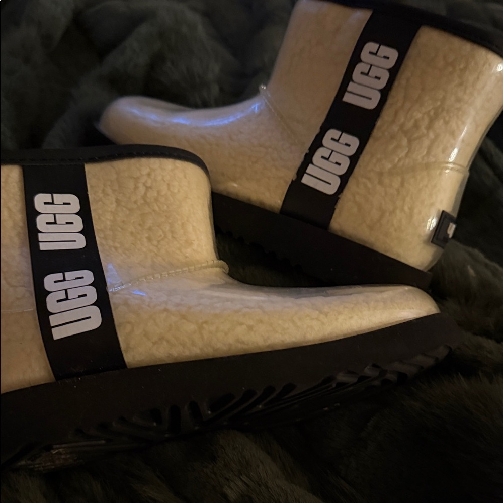 UGG Cream Shearling Ankle Boots